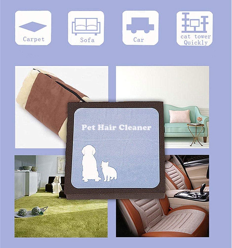 Mumoo Bear Pet Hair Cleaner, Reusable Hair Fur Remover for Furniture Bedding Carpets