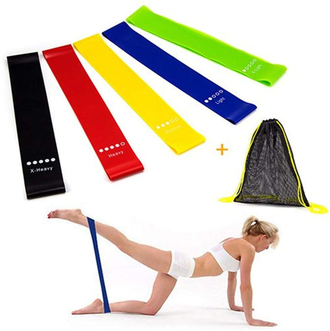 6Pcs Resistance Bands Exercise Bands for Woman Yoga Resistance Loop Bands for Legs and Butt Workout Bands for Home GYM Fitness 5 Set with Bag