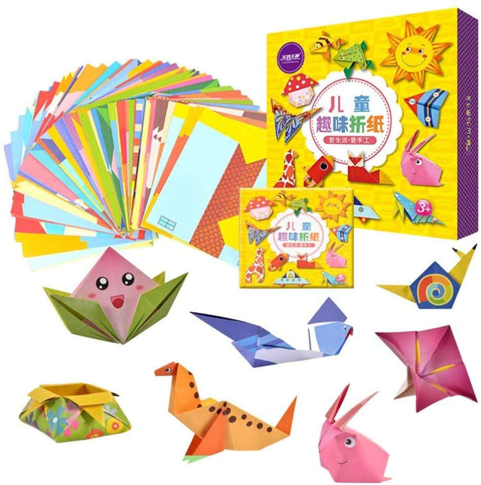 Mumoo Bear 108pcs Kids Cartoon Color Paper Folding Toys Children Kingergarden Art Craft DIY Educational Toys