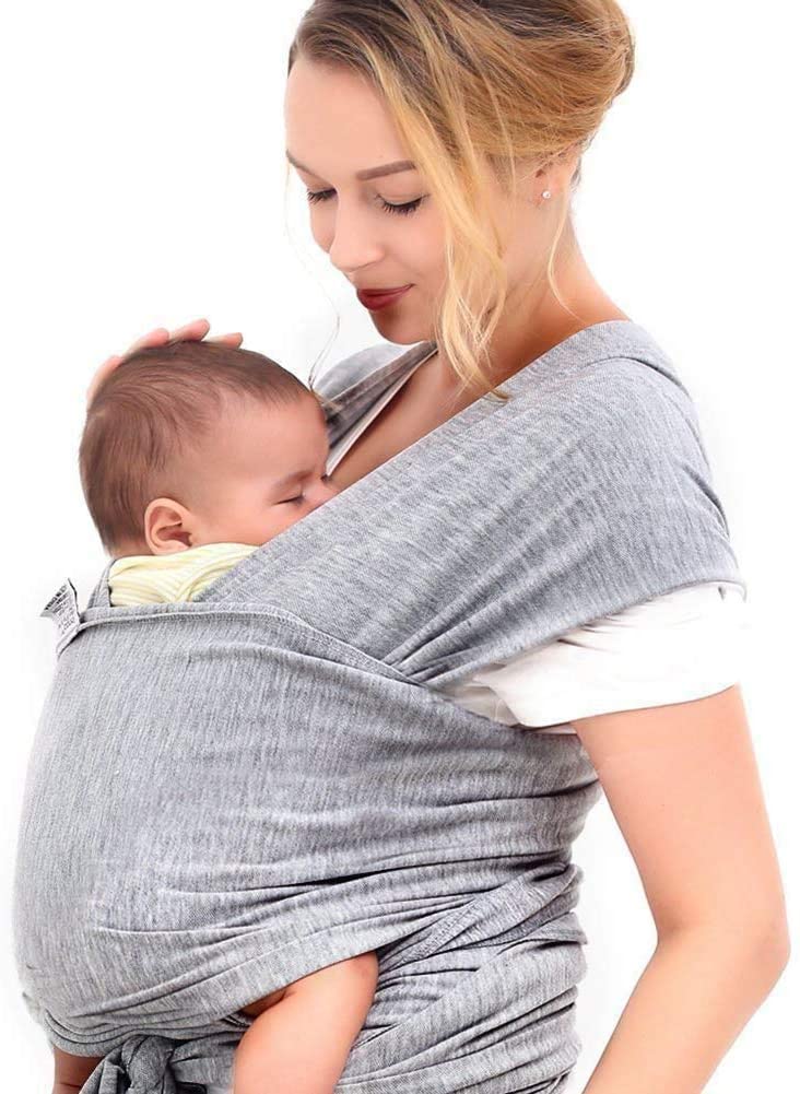 Other Baby Wrap Carrier Nursing Cover Blanket For Newborn And Infant Gray