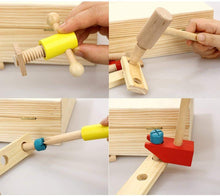 Load image into Gallery viewer, Wooden Kids Tool Box, Kids Play Tools Toolbox for Toddlers
