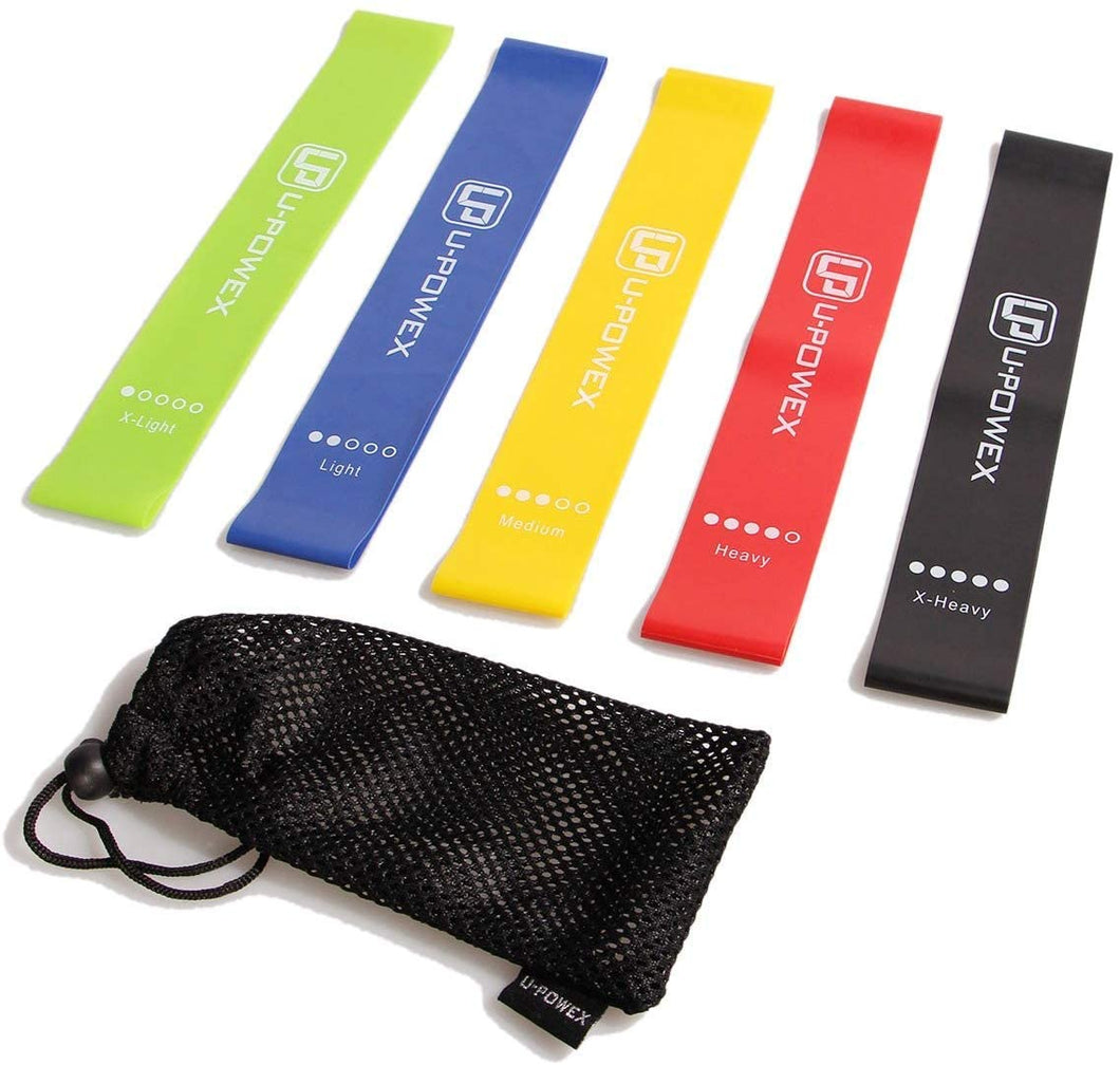 Set of 5 Resistance Loop Exercise Band,Rubber Resistance Band for Strength Training Fitness Bands for workout yoya crossift