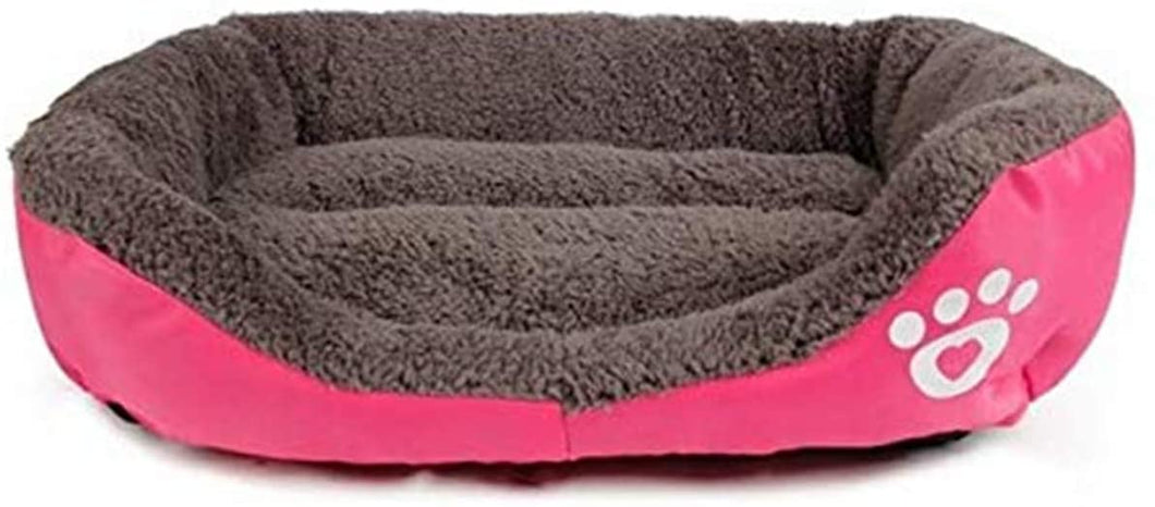 Mumoo Bear Candy Colour Square Kennel House Eco-friendly Dog Bed, Red