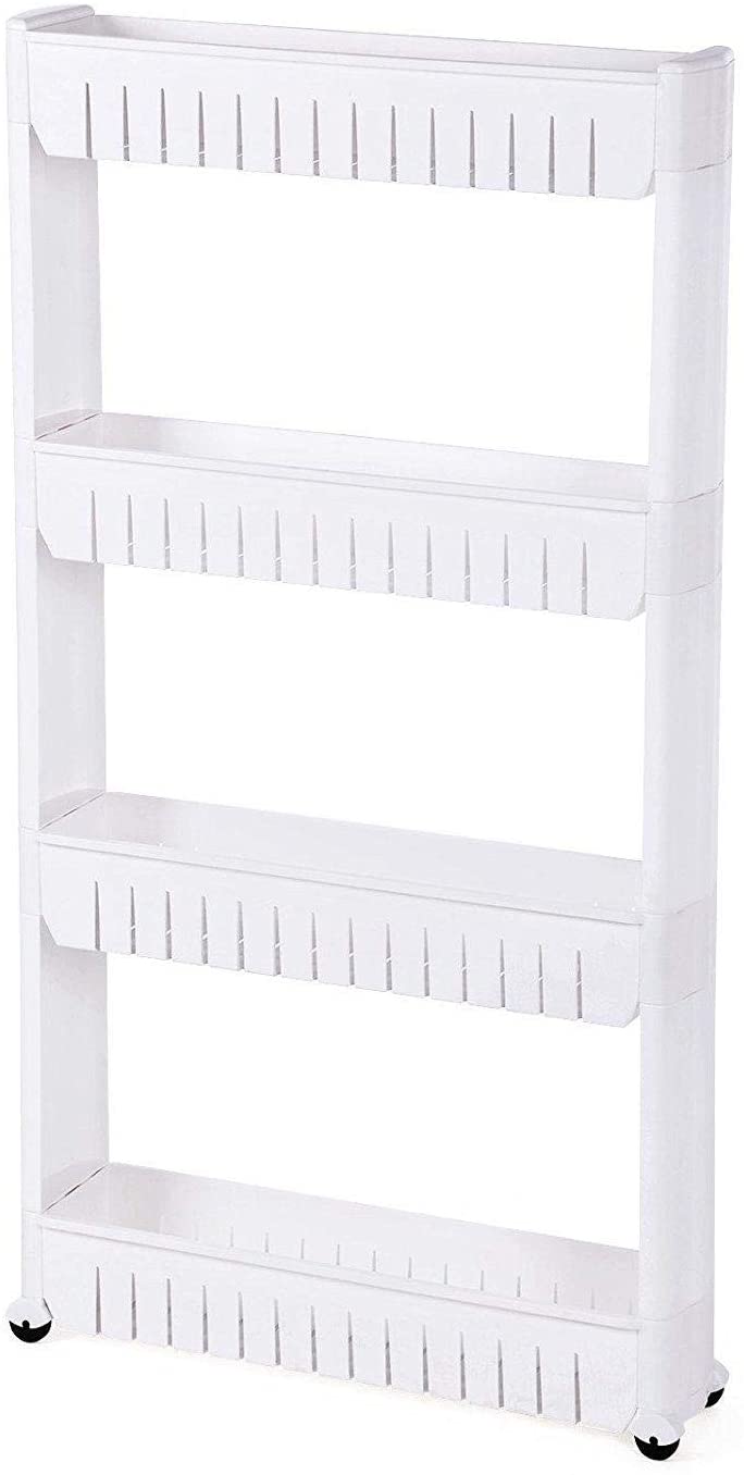 Organizer for kitchen and Bathroom 4 shelves, white