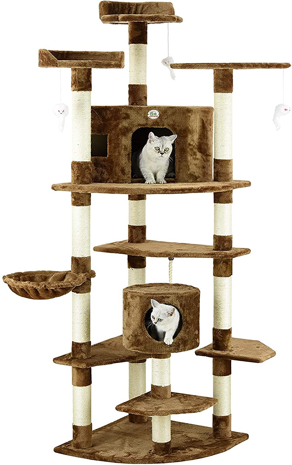 Mumoo Bear Cat Tree Condo Multi-Level Activity Tower Furniture Scratch Post Pet Play House Kitty