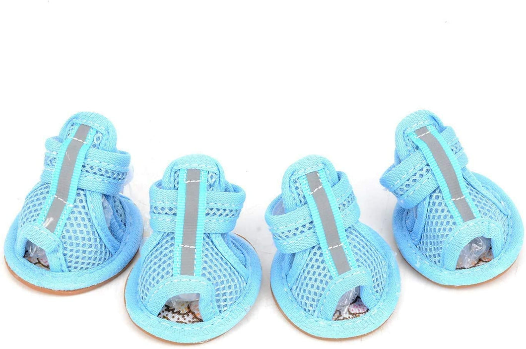 Mumoo Bear Summer Puppy Dog Shoes with Soft Rubber Sole for Hot Pavement- Non-Slip Paw Protector for Small Dog